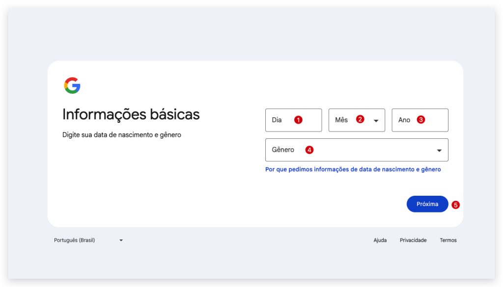 criar conta google 3